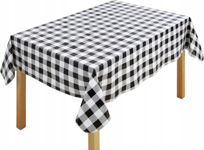 Mbulesë tryeze Maximex Classic, që s’e ha shiu as dielli, 140x180 cm, me kuadrata bardh e zi