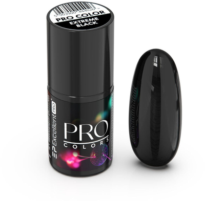 Vernis gjeli Excellent Pro 070 Extreme Black, 7g, i zi shumë intensiv