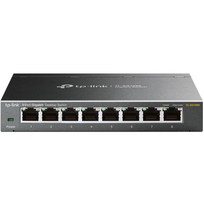Switch rrjeti TP-Link TL-SG108S, 8 porta Gigabit, Layer 2, gri