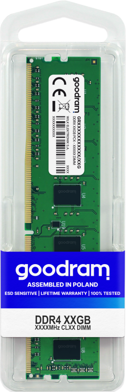 Memorie RAM GoodRam DDR4 GR3200D464L22/16G, 16GB, 3200MHz, CL22