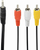 Kabllo audio video Gembird CCA-4P2R-2M, Jack 3.5mm në 3x RCA, 2m, e zezë
