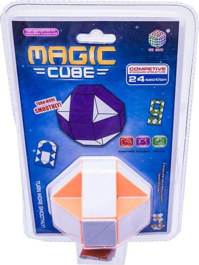Puzzle gjarpën “Magic Cube”, 24 segmente, 13x19x8cm, shumëngjyrësh
