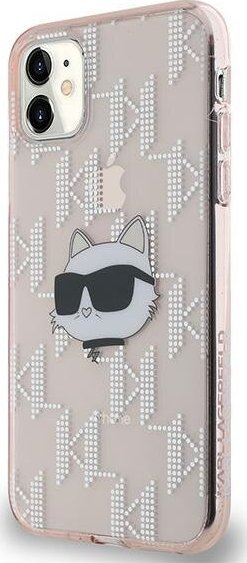 Këllëf telefoni Karl Lagerfeld IML Choupette Head Monogram, për iPhone 11 XR 6.1", transparent