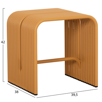 Stol alumini INTREPID HM6325.06, 40x38x42.5 cm, ngjyrë mustard