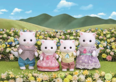 Set lodrash Sylvanian Families Persian Cat Family, 4 figura, për fëmijë 3+