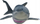 Lodër pelushi Shark, peshkaqen 130cm, gri
