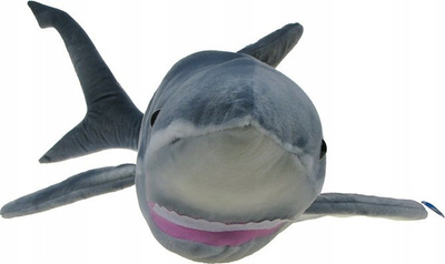 Lodër pelushi Shark, peshkaqen 130cm, gri