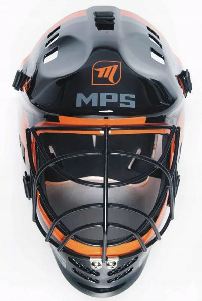 Helmetë floorball Unihoc MPS 0240/0241, plastikë e lehtë, me rripa që rregullohen, e zezë