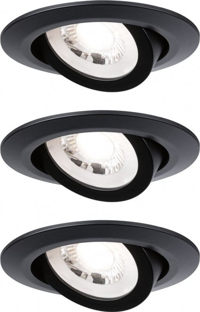 Set spotesh LED Paulmann, 3x4.8W, 450 lm, 3000K, i zi mat