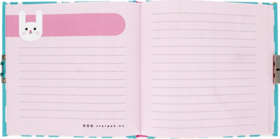 Ditari me çelës STARPAK Lockable Diary Rabbit, format A5, me lepurush shumëngjyrësh