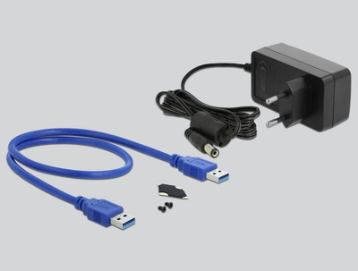 Kuti e jashtme për disk DeLOCK, 3.5" SATA, USB 3.1 Gen 1, e zezë