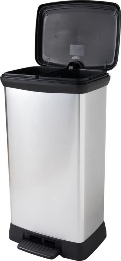 Kosh mbeturinash Curver Pedal Bin Deco, 50L, me pedale, argjendtë