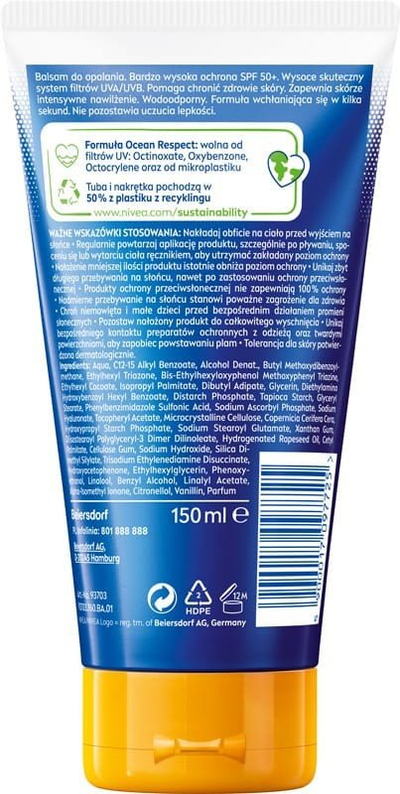 Krem dielli Nivea Sun Invisible Finish, SPF 50+, hidratues