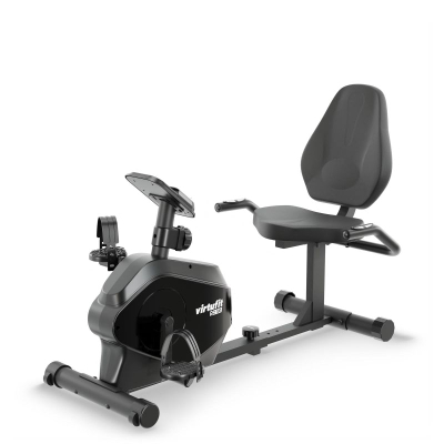 Biçikletë recumbent VirtuFit RB 1.0, me ekran, me rezistencë që e rregullon vetë, ngjyrë e zezë
