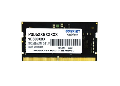 Memorie RAM Patriot Signature Line, 16GB, DDR5, 4800MHz, SODIMM, e zezë