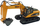 Lodër eskavator me zinxhir H-Toys 1535, me komandë R/C 1:14, 2.4GHz, i verdhë