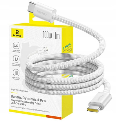 Kabllo karikimi Baseus me magnet, Type C, 100W, gri