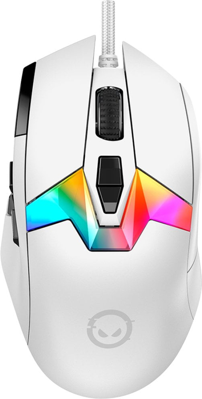 Гејминг глушец Лоргар MSP80 Gaming Mouse Pro, 8000 Hz, сензор PAW3395, бел