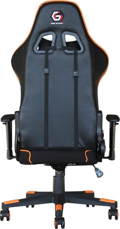 Karrige gaming Gembird SCORPION GC-SCORPION-04X, material tekstil, mbështetje ergonomike, e zezë dhe portokalli