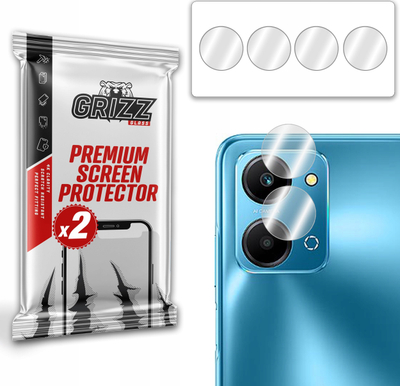 Xham mbrojtës kamere GrizzGlass HybridGlass për Honor Play7T, pako me 2 copë, transparent