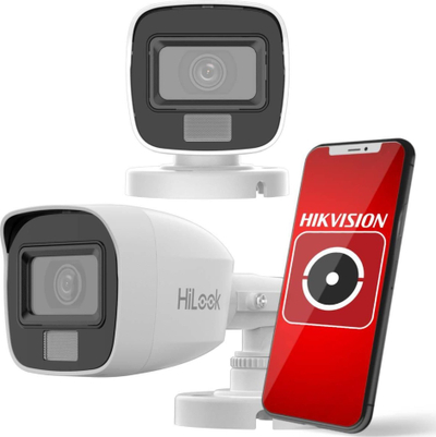 Kamerë sigurie HiLook TVICAM-B5M-20DL, 5MP, 2.8mm, e bardhë