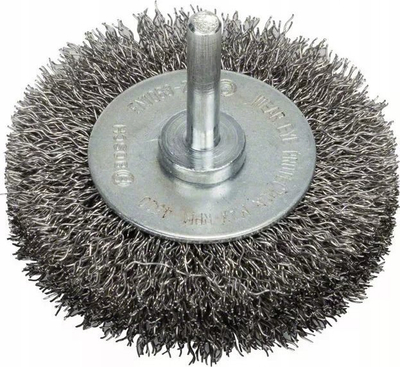 Furçë rrethore BOSCH Disc, tel i valëzuar 100 mm, për stërvitje, metalike