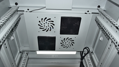 Kabinet rack LEXI Net 19", 24U, 600x600 mm, derë xhami, gri