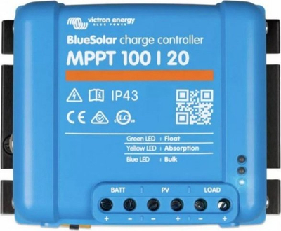 Rregullator diellor Victron Energy BlueSolar MPPT 100 20, 20A, 48V, blu