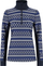 Bluzë bazë Kari Traa Lune 1/2 Zip për gra, me mëngë të gjata, blu
