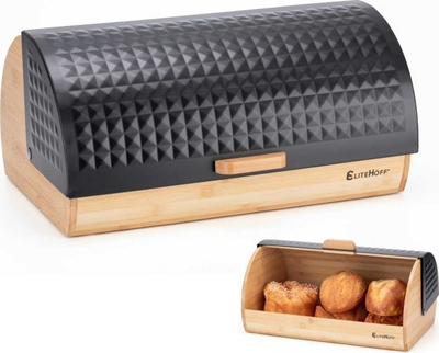 Kuti buke Bamboo E-6065, bambu, kapak çeliku, e zezë