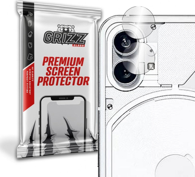 Mbrojtës kamere GrizzGlass për Nothing Phone 1, xham hibrid, set me 2 copë, transparent