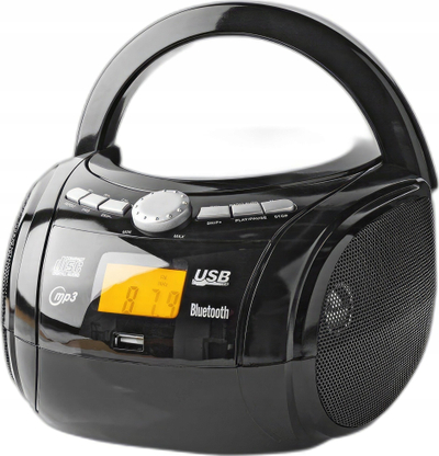 Radio CD portative Nedis Boombox, 9W, Bluetooth USB FM, e zezë