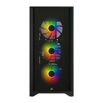 Kuti kompjuteri Corsair iCUE 4000X RGB, mid tower ATX, xham i temperuar, e zezë