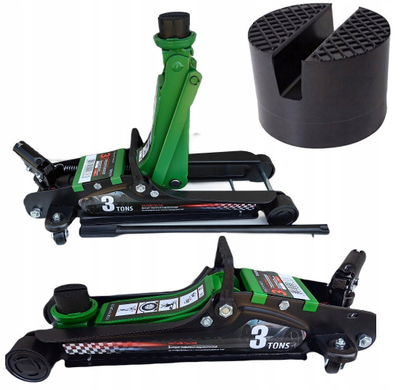 Fole hidraulike Low Profile Car Jack 3T, kapacitet 3 ton, lartësi 85 380 mm, e kuqe