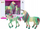 Set figurash Lean Toys Animals of the World Unicorn, set me 2 njëbrirësh, jeshil shumëngjyrësh