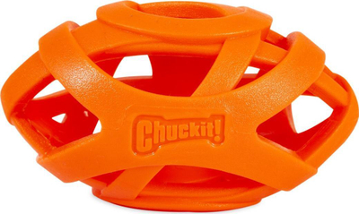 Lodër për qen Chuckit Air Fetch Football, si top futbolli, material i fortë, portokalli
