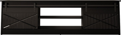 Konsolë TV Cama Meble Granero, PAL MDF, 35x56.7x200cm, e zezë