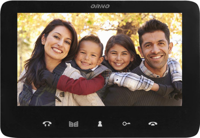 Set videointerfon Orno INDI MULTI P, 2 familje, ekran 7", me brelok afërsie, i bardhë