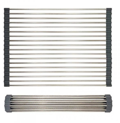 Mbulesë tharëse enësh KINGHoff KH 1903, 45x32 cm, çelik inox, skaje silikoni gri