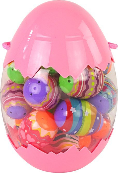 Set lodrash LEANToys Egg Easter, 18 vezë Pashke, surpriza brenda, shumëngjyrësh