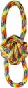 Lodër me litar për qen Duvo+ Beach Ball, 35x10.5cm, me 2 doreza, shumëngjyrëshe