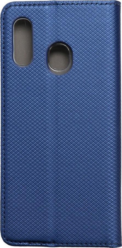 Futrollë magnetike Smart Magnet Book për Samsung Galaxy A20e, tip portofol, me këllëf TPU, blu navy