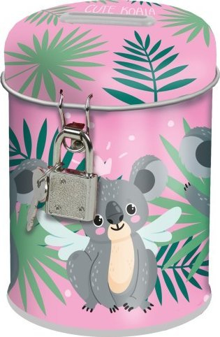 Кутија за заштеда Derform Money Box, со катанец, дизајн коала