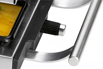 Grill raclette ProfiCook PC RG 1144, 10 tiganë, gur natyral, çelik inox