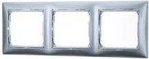 Kornizë potrobujore Legrand Valena 770153, 3 vende horizontale, alumini