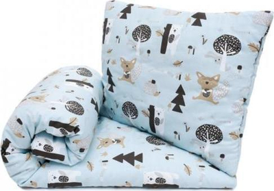 Set shtrati për bebe Pulp Azure Forest, pambuk me mbushje, 60x75 cm, blu e çelët