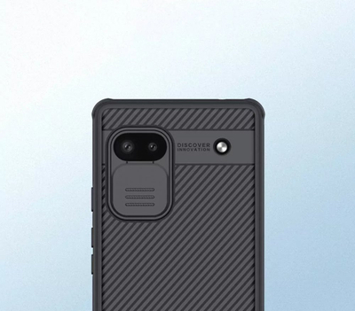 Mbrojtëse telefoni Nillkin CamShield për Google Pixel 6a, me kapak kamere, e zezë