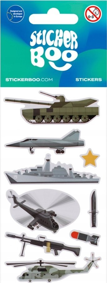 Ngjitësa ushtarake Sticker Boo Military 534610, set dekorativ, 7x18cm