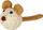 Lodër mace Trixie Mouse, me zile, pambuk, 5cm, bezhë