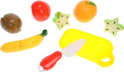 Set lodrash Maksik Toy Supermarket Accessories, fruta dhe perime për prerje, plastikë